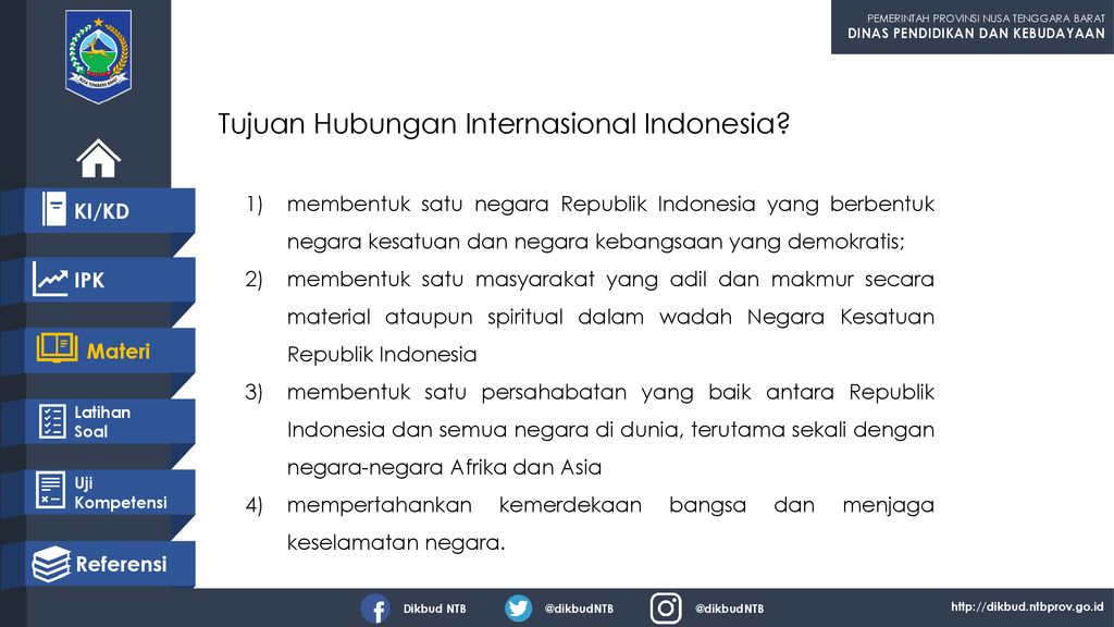 Tujuan Hubungan Internasional Indonesia