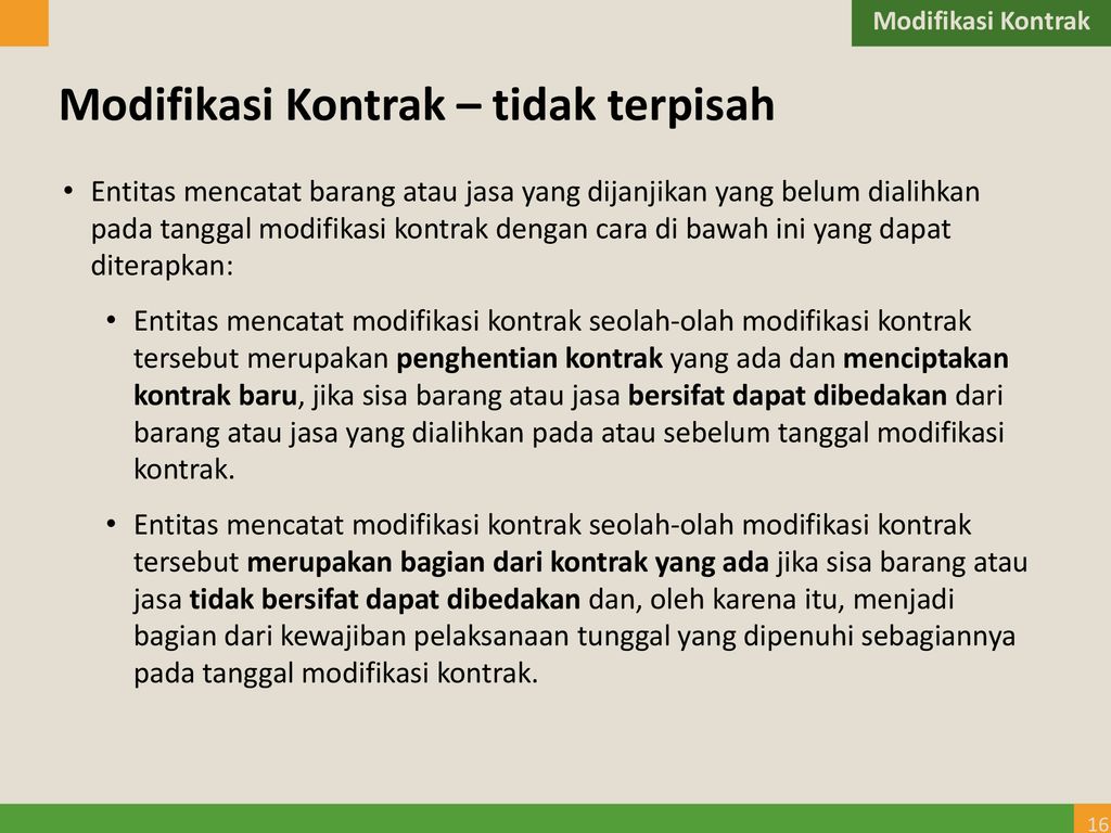 PENDAPATAN KONTRAK DARI PELANGGAAN - PSAK Ppt Download