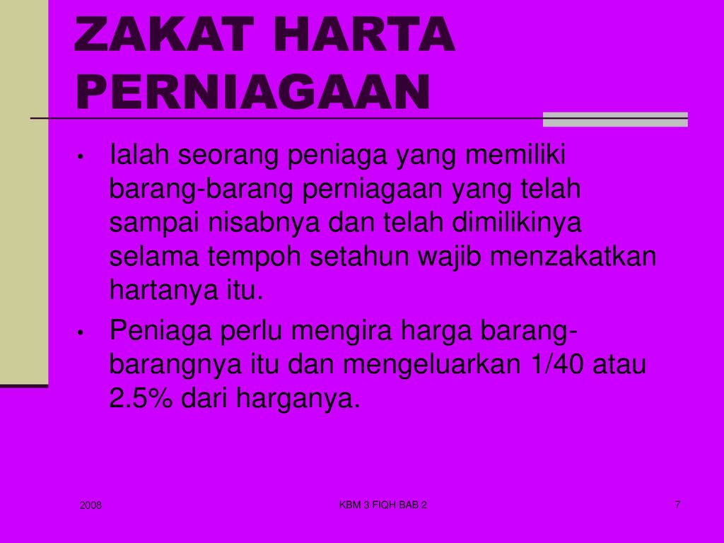 Bab 2 Jenis Harta Yang Wajib Dikeluarkan Zakat Ppt Download