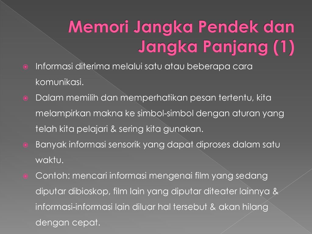 Penerimaan Informasi Mk Komunikasi Dan Perilaku Manusia Ppt Download