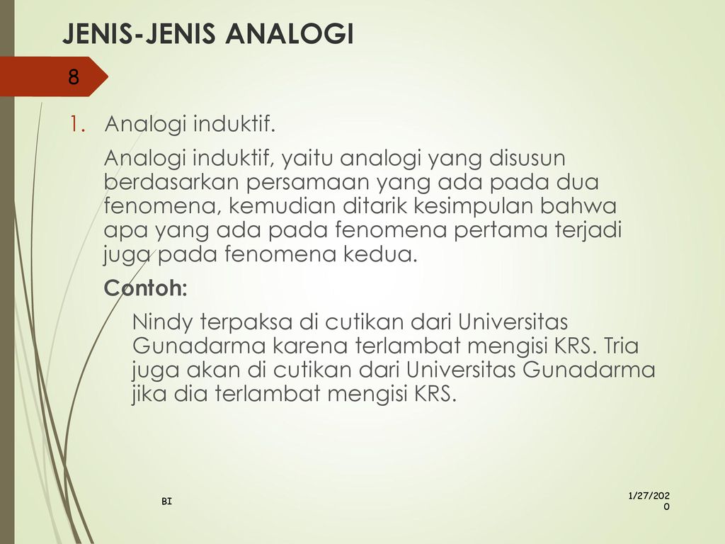 PENALARAN INDUKTIF (Generalisasi, Analogi Dan Kausal) - Ppt Download