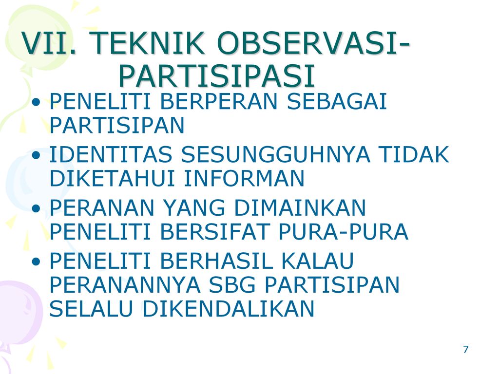 Ii Jenis Jenis Observasi Ppt Download