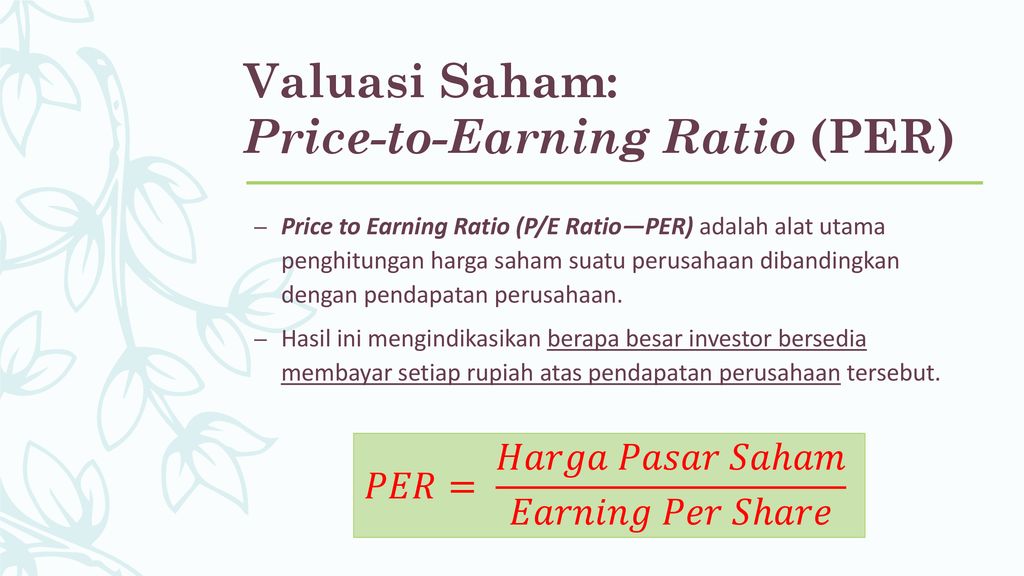 Valuasi Saham Stock Valuation Ppt Download