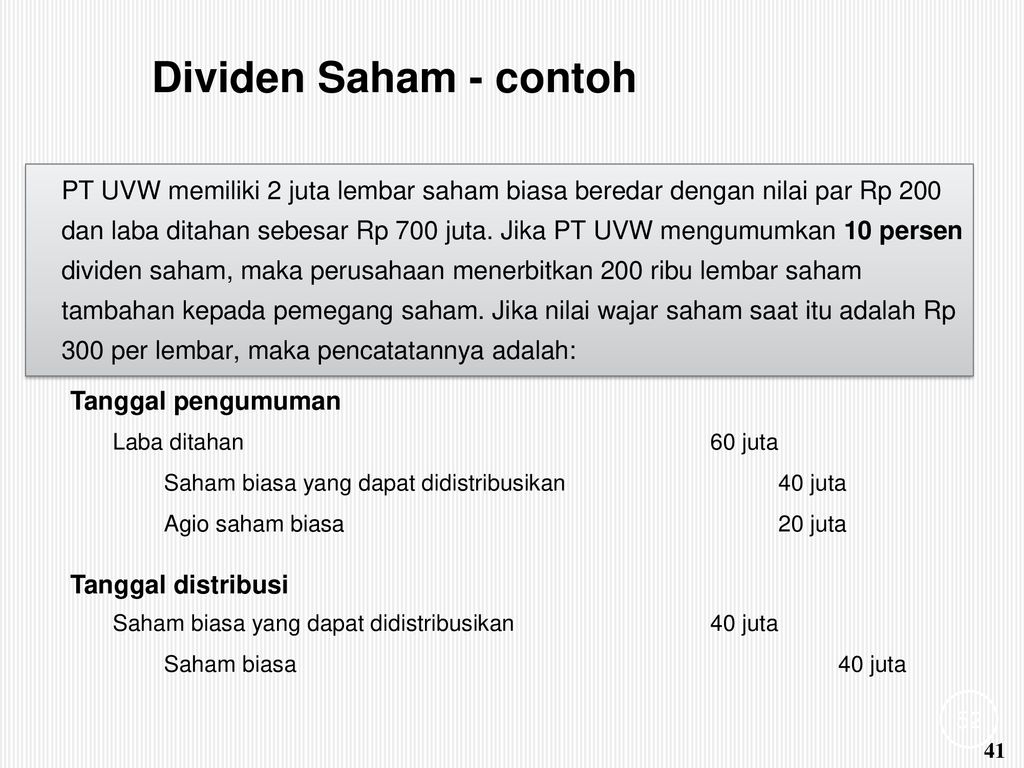 Contoh Soal Dividen Saham Dan Jawabannya - Data Dikdasmen