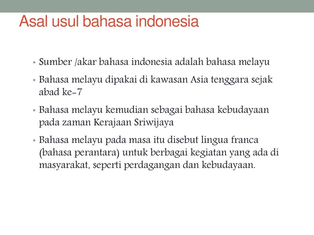 asal usul bahasa indonesia