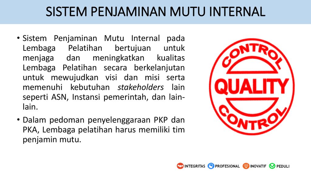 SISTEM PENJAMINAN MUTU PENYELENGGARAAN PELATIHAN KEPEMIMPINAN DAN ...