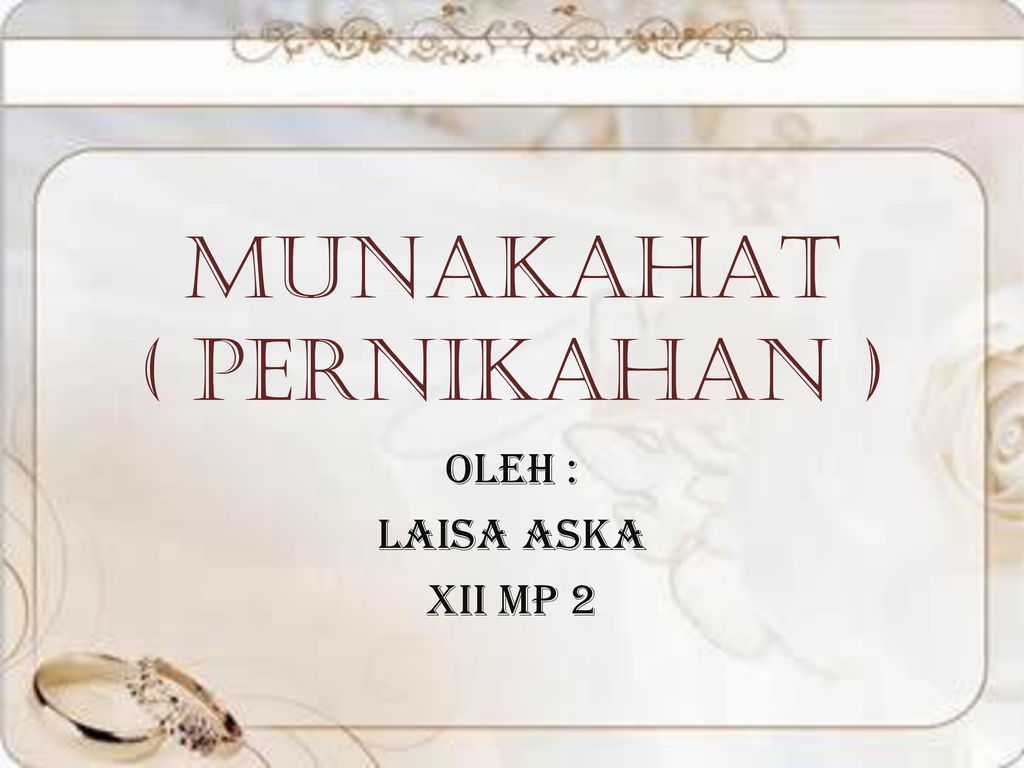 MUNAKAHAT ( PERNIKAHAN ) - Ppt Download