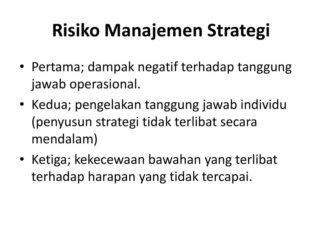 MANAJEMEN STRATEGI TINJAUAN UMUM MS - Ppt Download