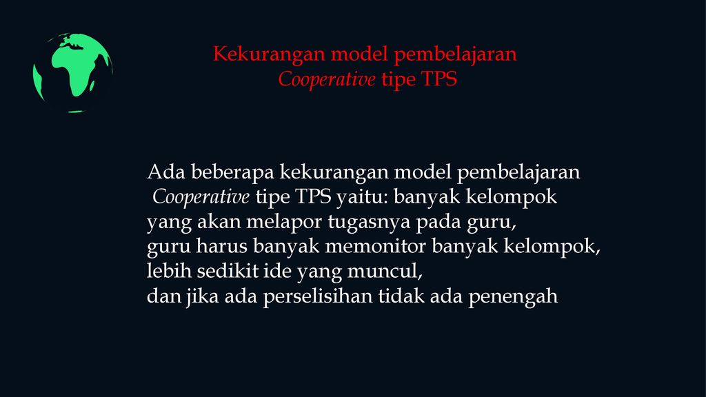 Model Pembelajaran Cooperative Learning Tipe Think Pair Share Tps