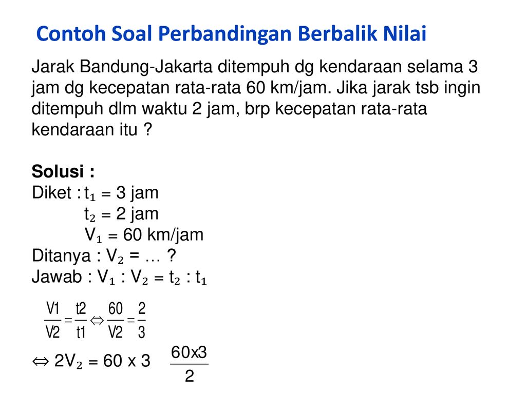 Contoh Soal Perbandingan Berbalik Nilai - Wulan Tugas