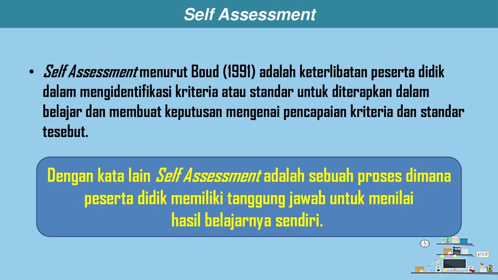 Self Assessment, Peer Assessment, Self Reflection - Ppt Download