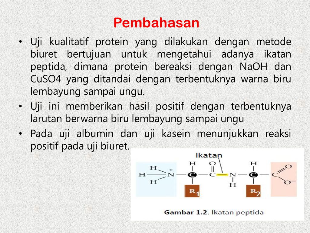 Reaksi Identifikasi Asam Amino Dan Protein Ppt Download