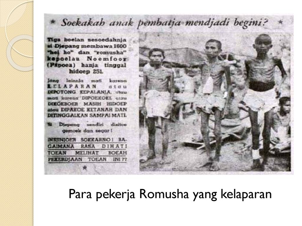 Para pekerja Romusha yang kelaparan