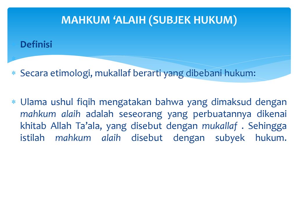 Hakim Mahkum Fiih Dan Mahkum Alaih Ppt Download