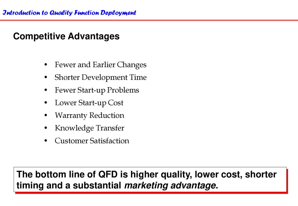 Competitive Advantages