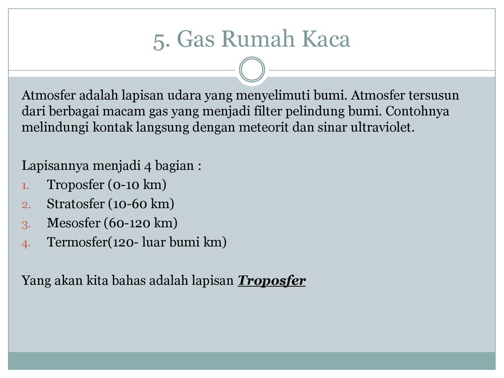 5. Gas Rumah Kaca