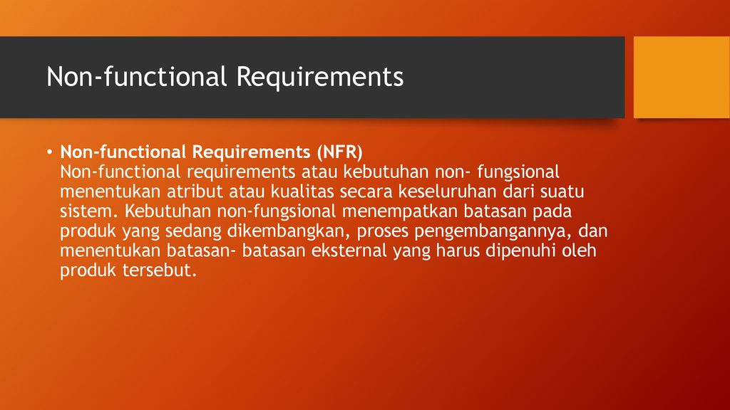 Functional Requirement Non Functional Requirement Ppt Download