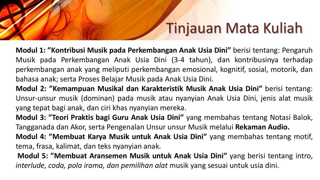 Pengaruh Musik Pada Perkembangan Anak Usia Dini Ppt Download