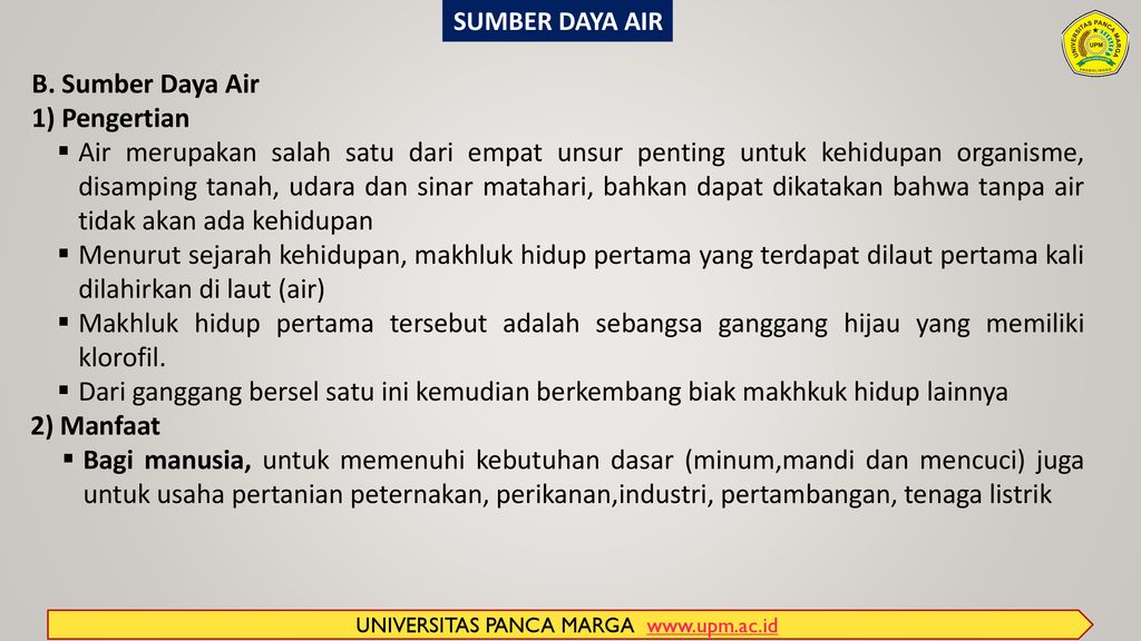 KONSERVASI SUMBER DAYA ALAM (SDA) NON HAYATI - Ppt Download