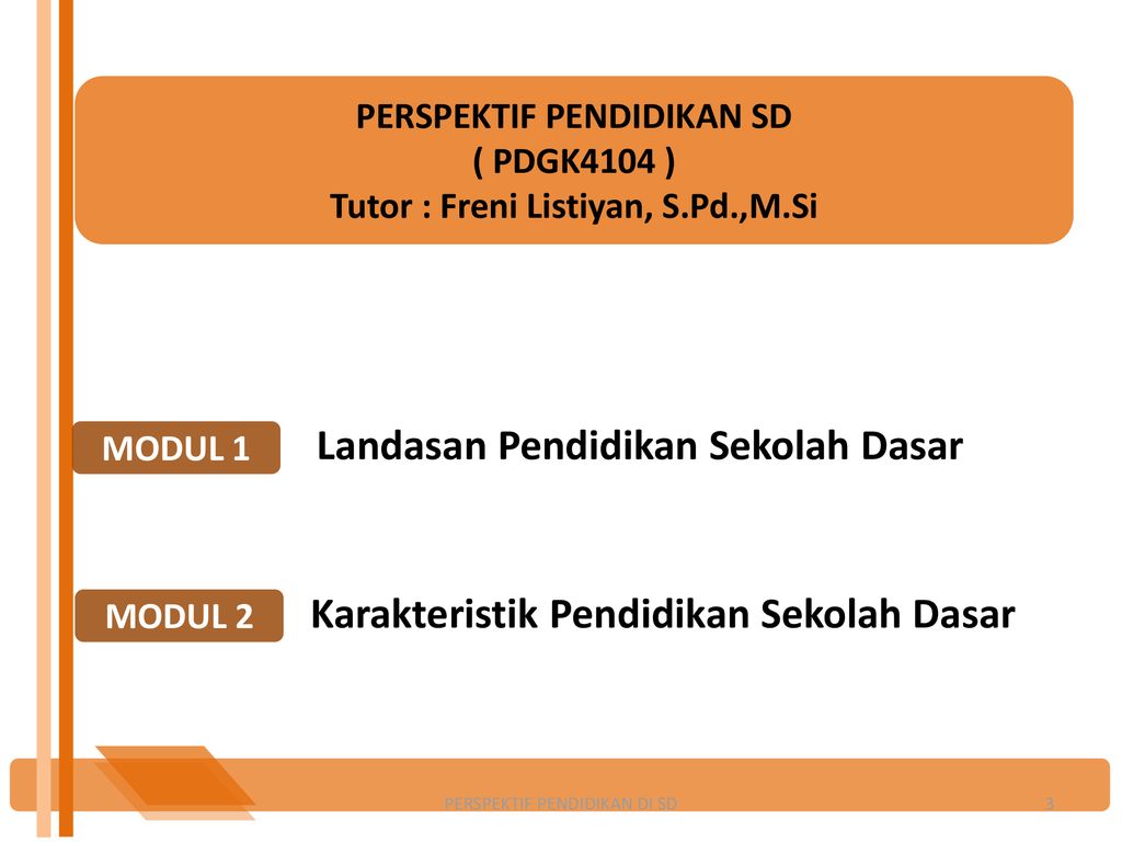 Perspektif Pendidikan Sd Tutor Freni Listiyan S Pd M Si Ppt Download