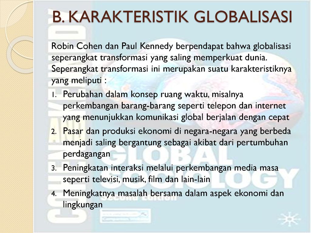 Karakteristik Globalisasi – Sinau