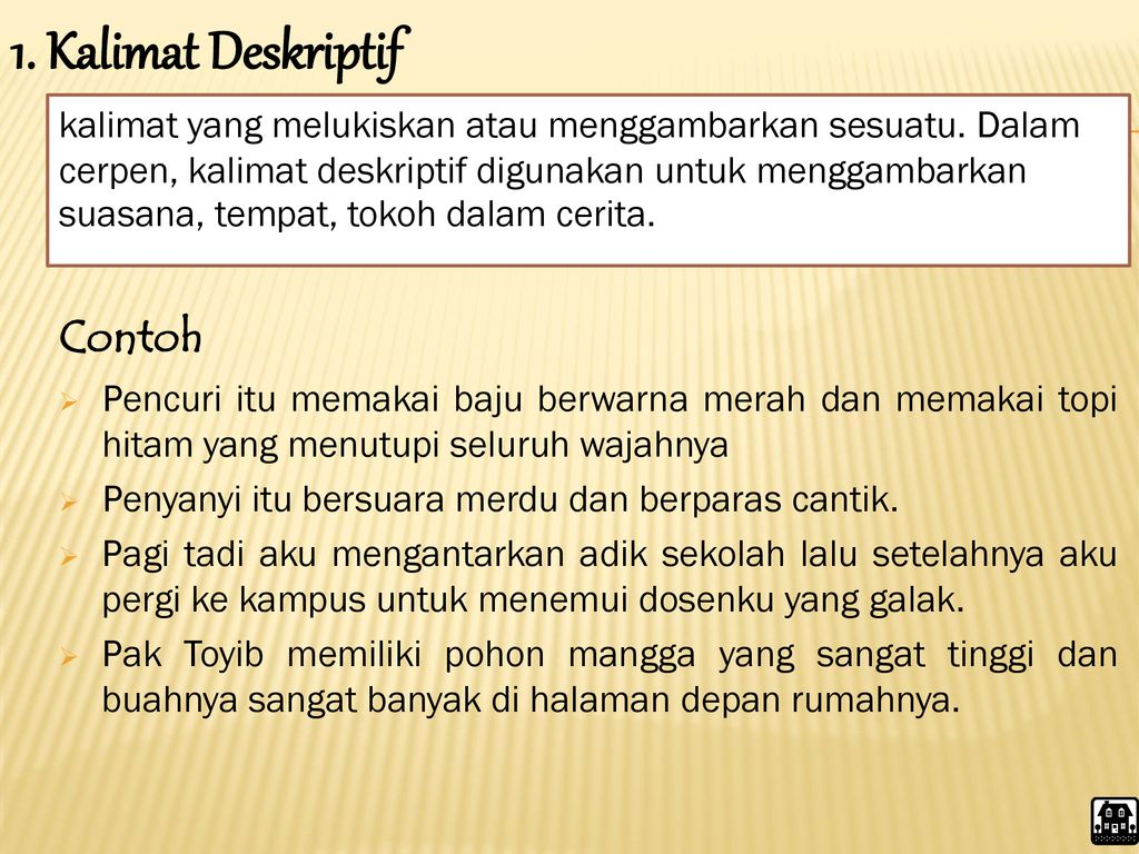 CIRI KEBAHASAAN CERPEN - Ppt Download