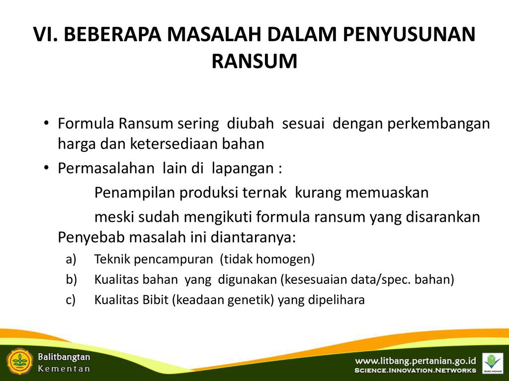 FORMULASI RANSUM Berbasis - Ppt Download