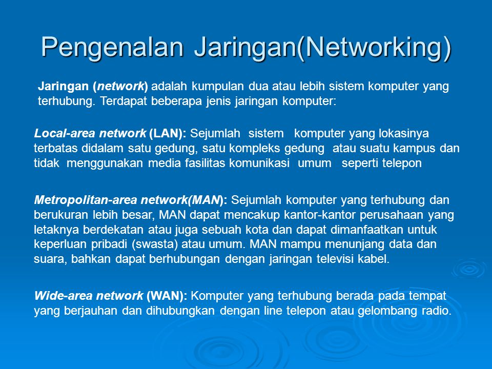 Pengenalan Jaringan(Networking)