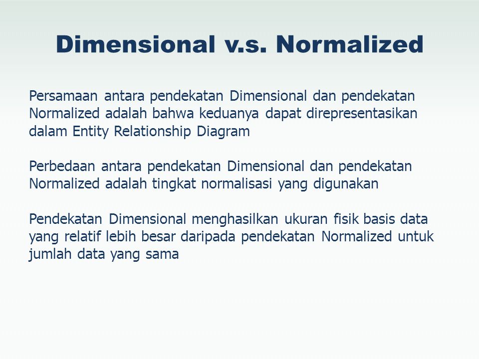 Dimensional v.s. Normalized