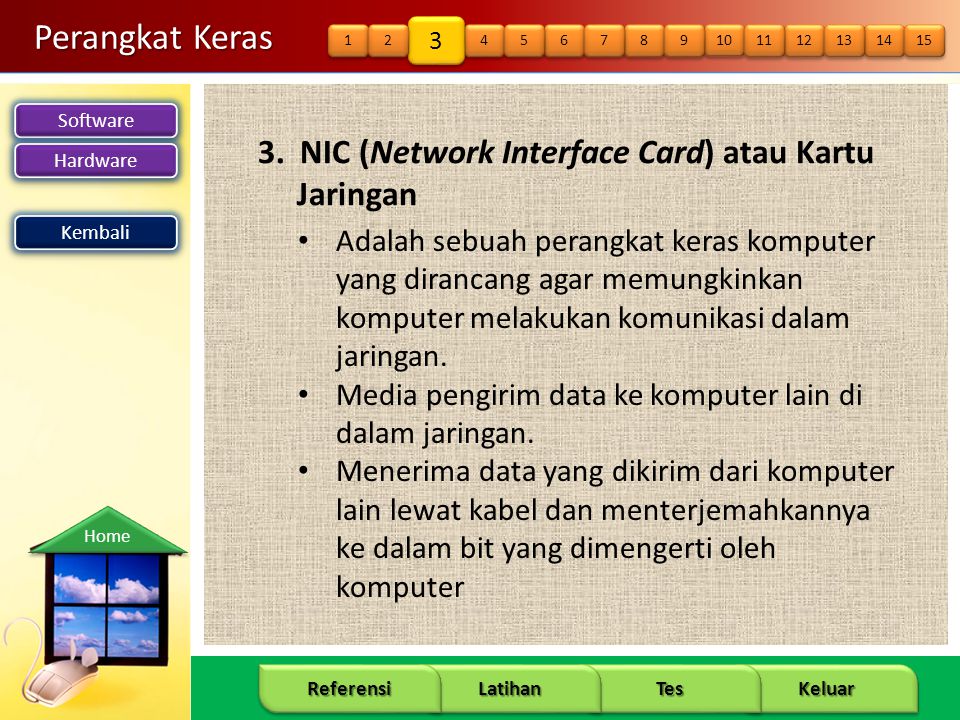 Perangkat Keras 3. NIC (Network Interface Card) atau Kartu Jaringan