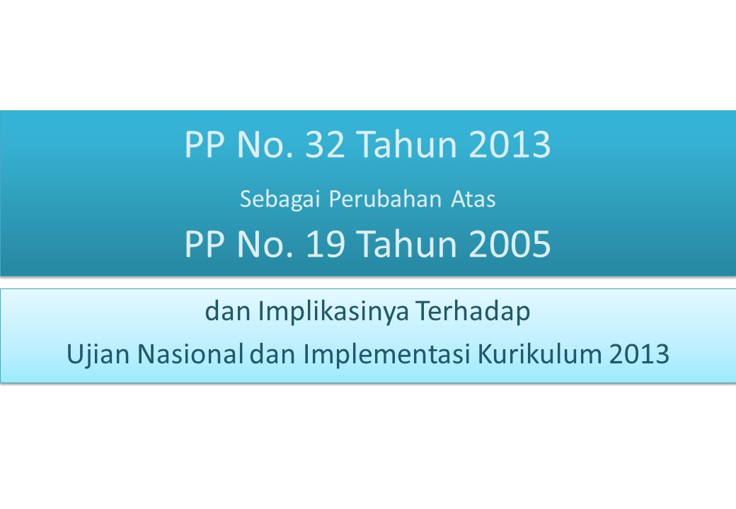PP No. 32 Tahun 2013 Sebagai Perubahan Atas PP No. 19 Tahun 2005