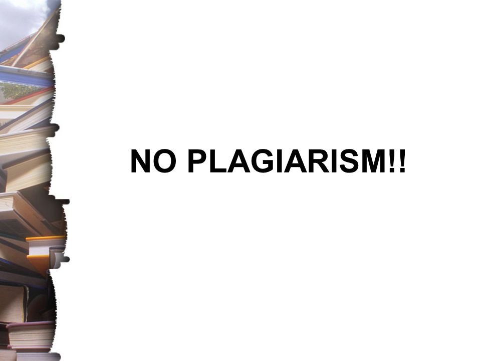 NO PLAGIARISM!!