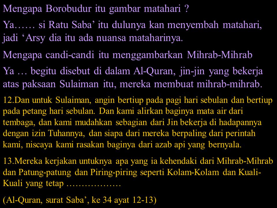 Mengapa Borobudur itu gambar matahari