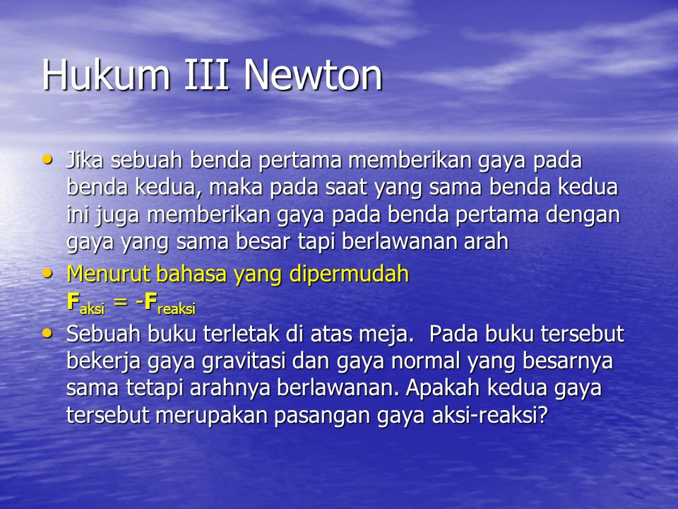 Hukum III Newton