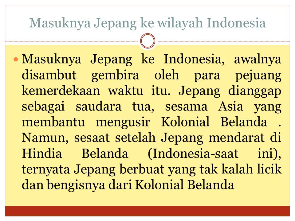 Masuknya Jepang ke wilayah Indonesia