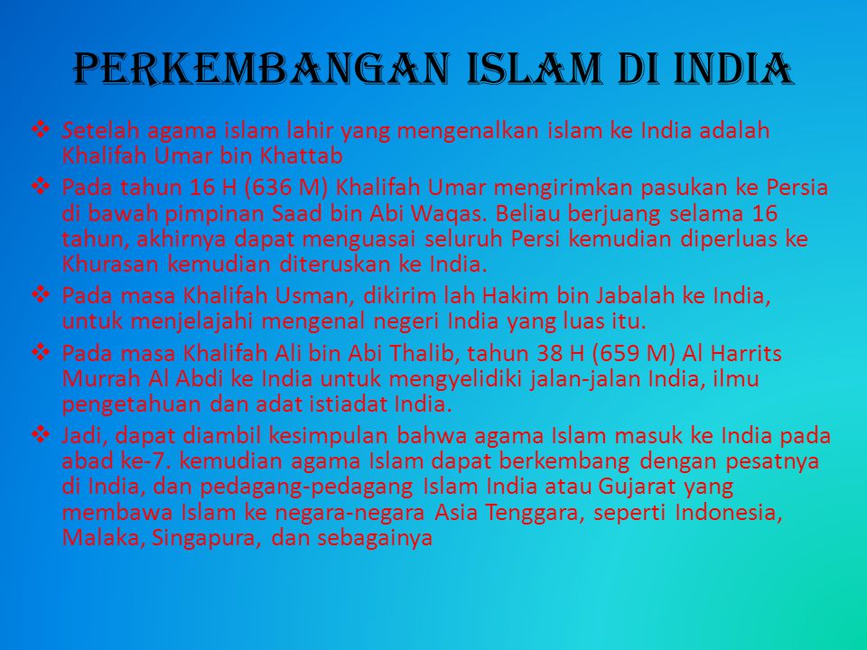 Perkembangan Islam di India