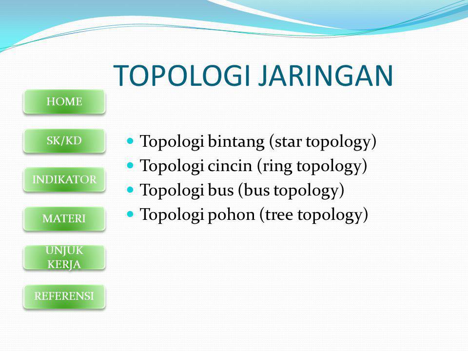 TOPOLOGI JARINGAN Topologi bintang (star topology)