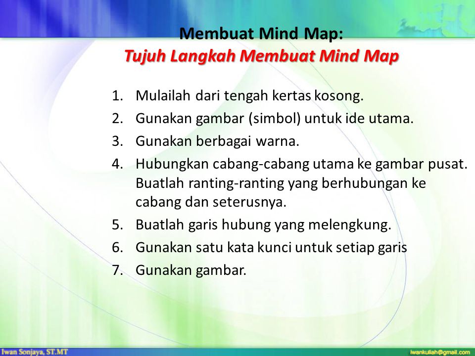 Membuat Mind Map: Tujuh Langkah Membuat Mind Map