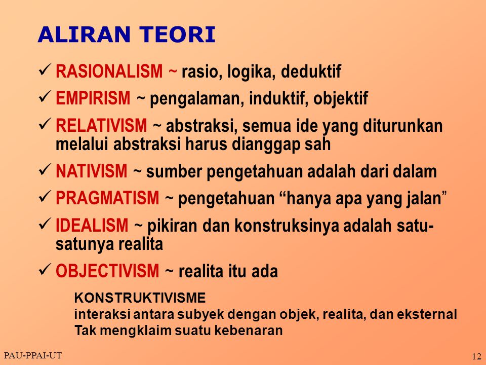 ALIRAN TEORI RASIONALISM ~ rasio, logika, deduktif