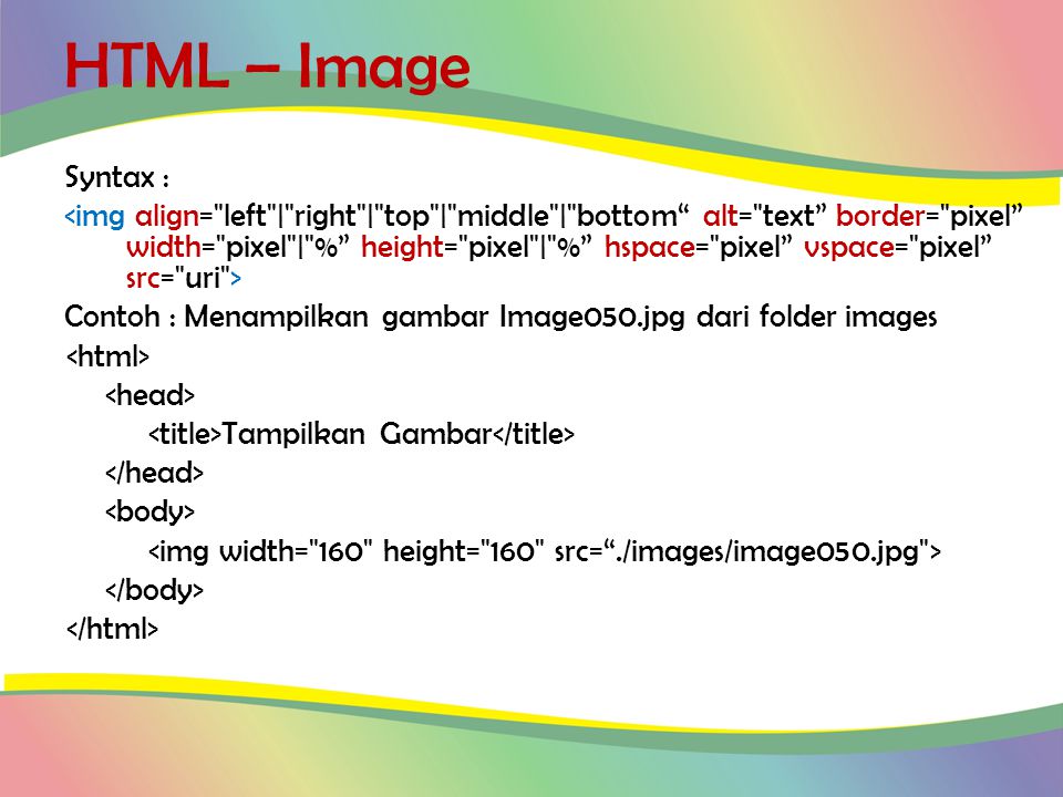 HTML – Image