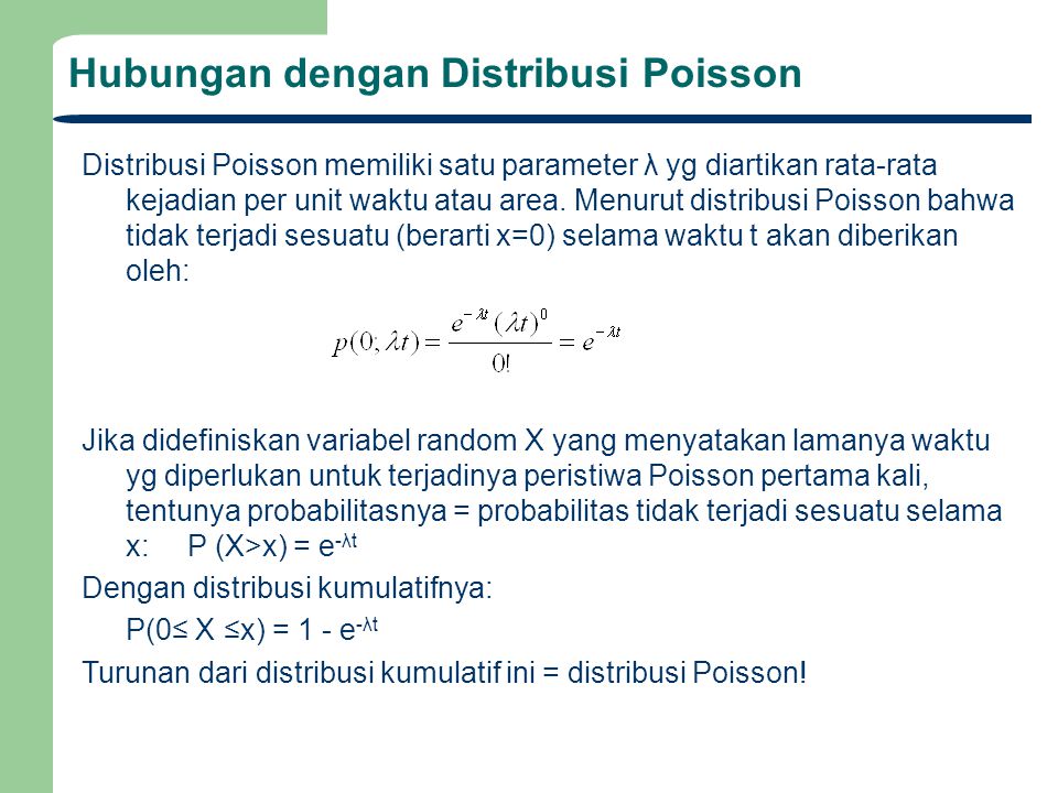 Hubungan dengan Distribusi Poisson
