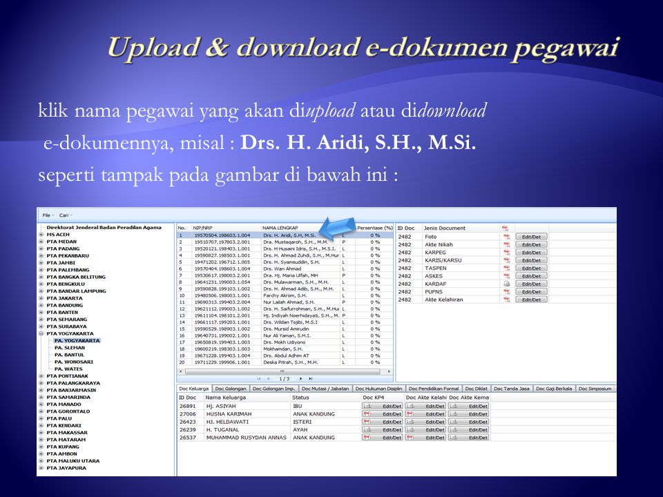 Upload & download e-dokumen pegawai