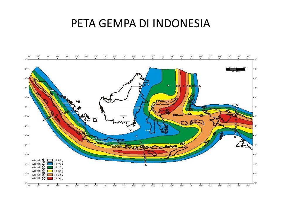 PETA GEMPA DI INDONESIA
