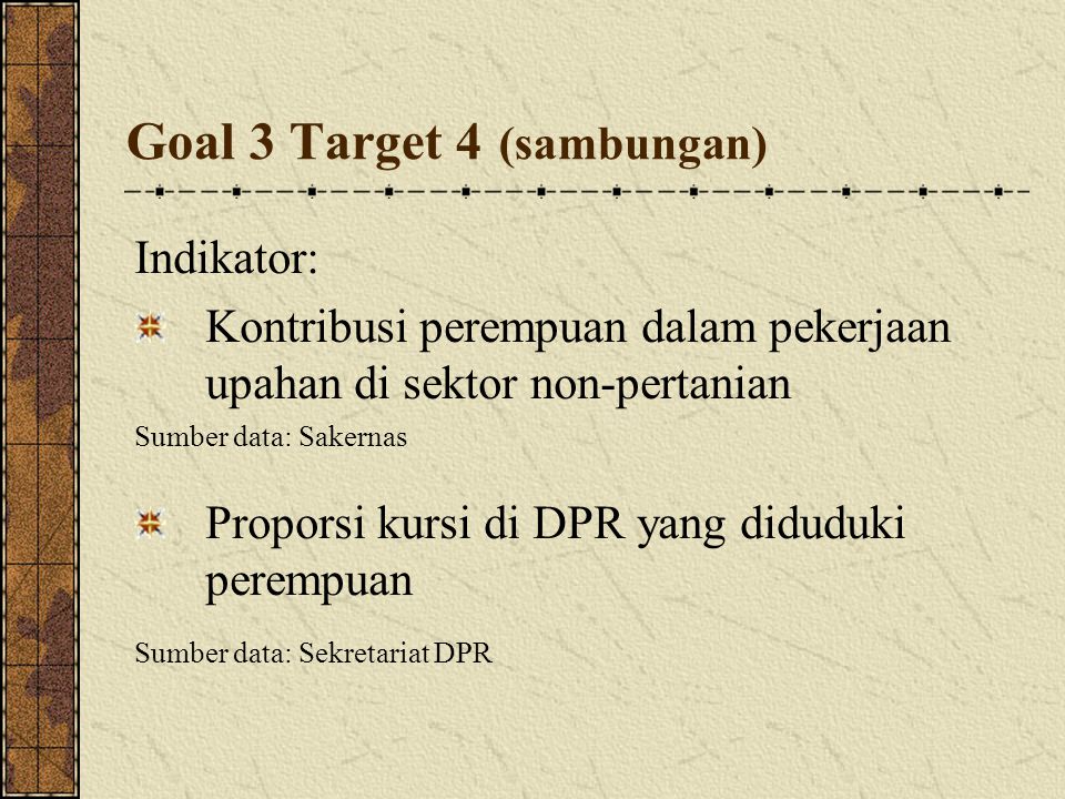 Goal 3 Target 4 (sambungan)‏