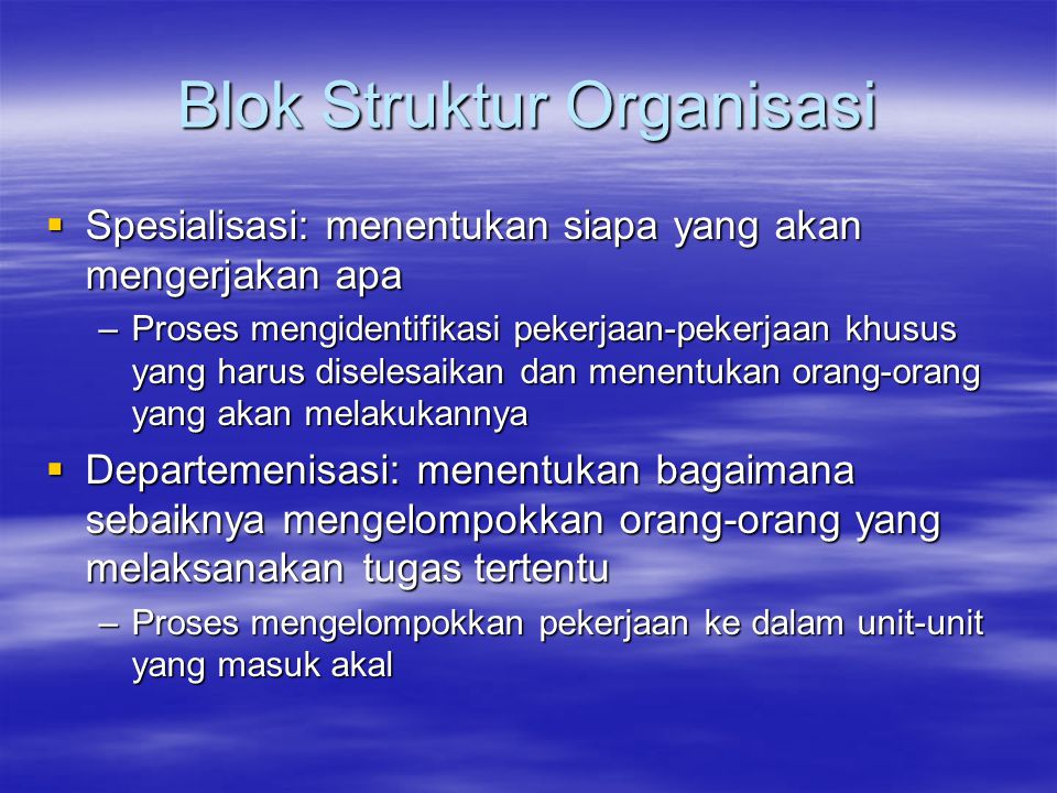 Blok Struktur Organisasi