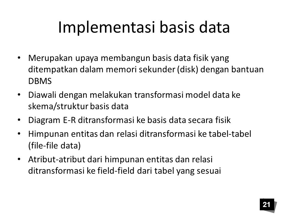 Implementasi basis data