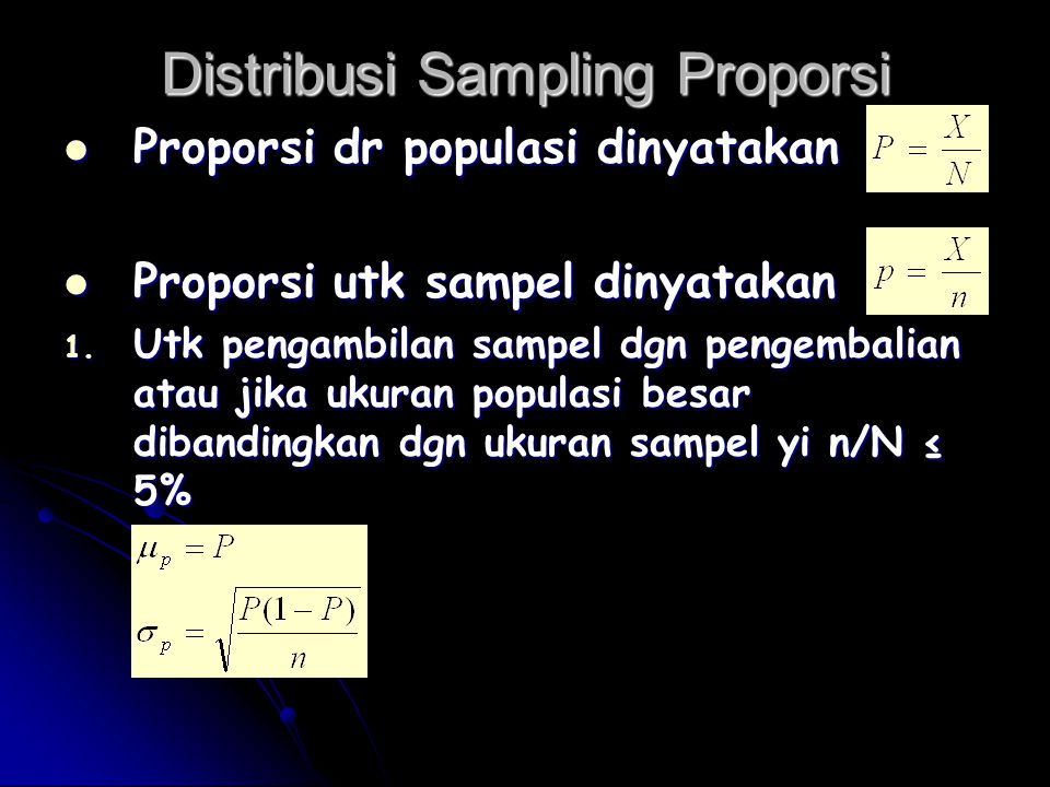 Distribusi Sampling Proporsi