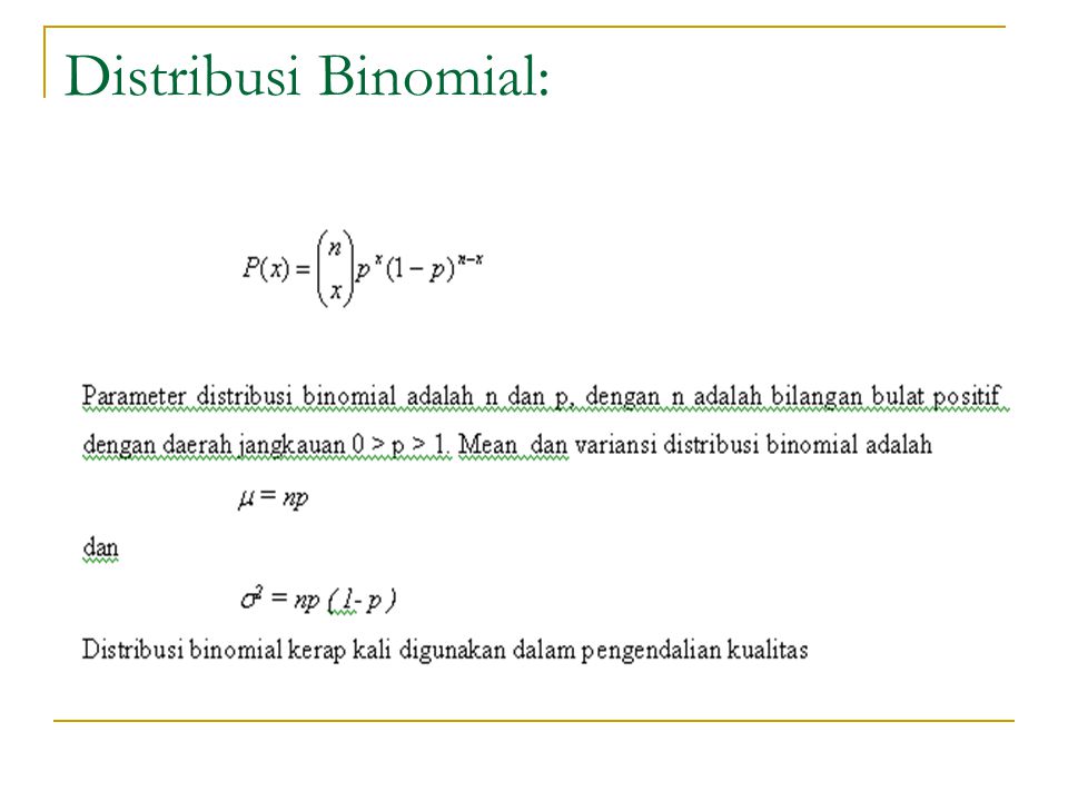 Distribusi Binomial: