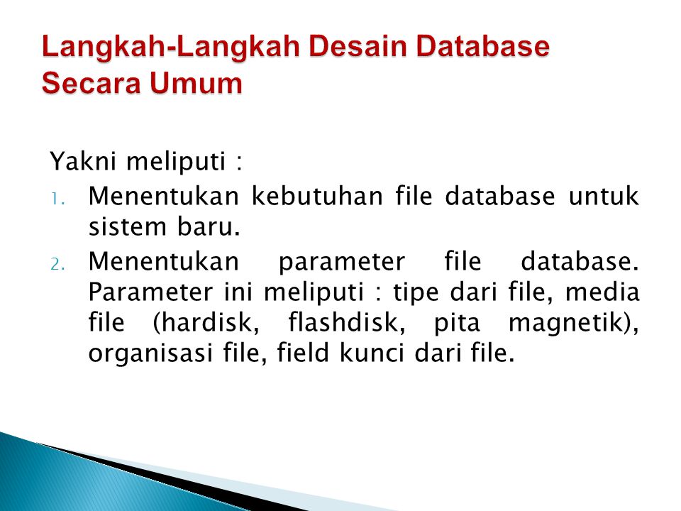 Langkah-Langkah Desain Database Secara Umum