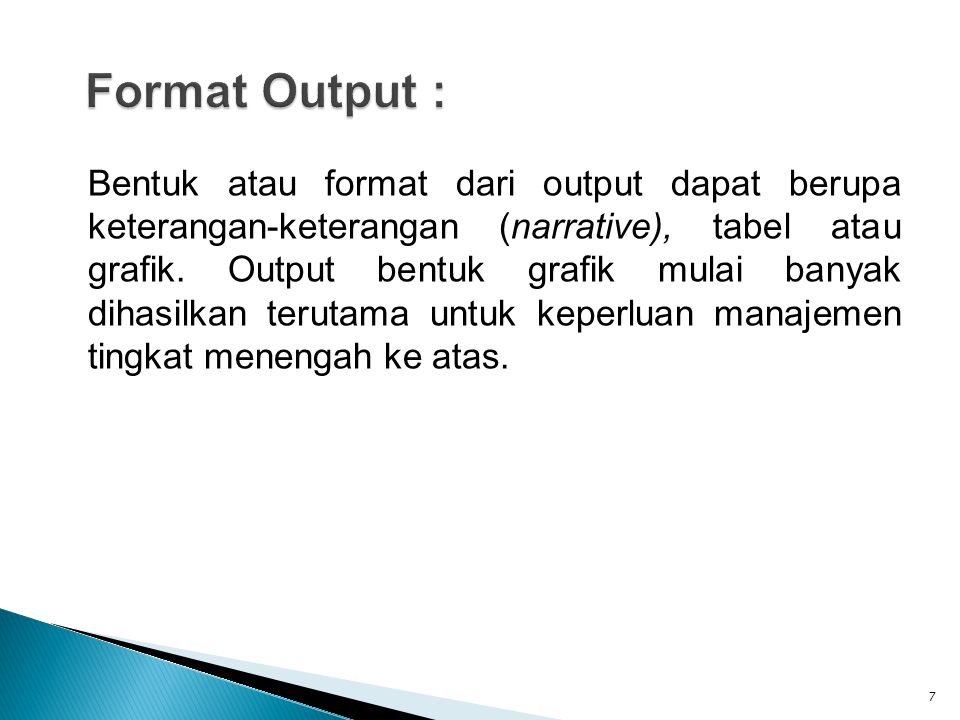 Format Output :
